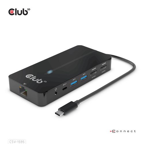 Image of CLUB3D CSV-1595 replicatore di porte e docking station per laptop USB 3.2 Gen 1 (3.1 Gen 1) Type-C Nero 074