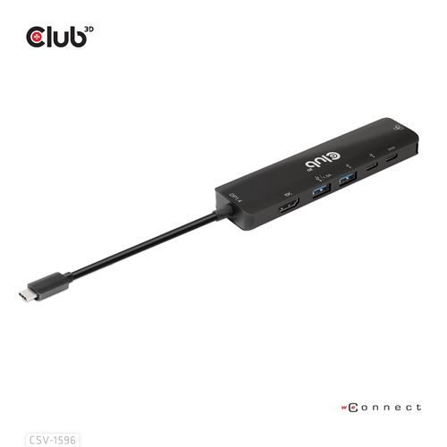 Image of CLUB3D CSV-1596 replicatore di porte e docking station per laptop USB 3.2 Gen 1 (3.1 Gen 1) Type-C Nero 074