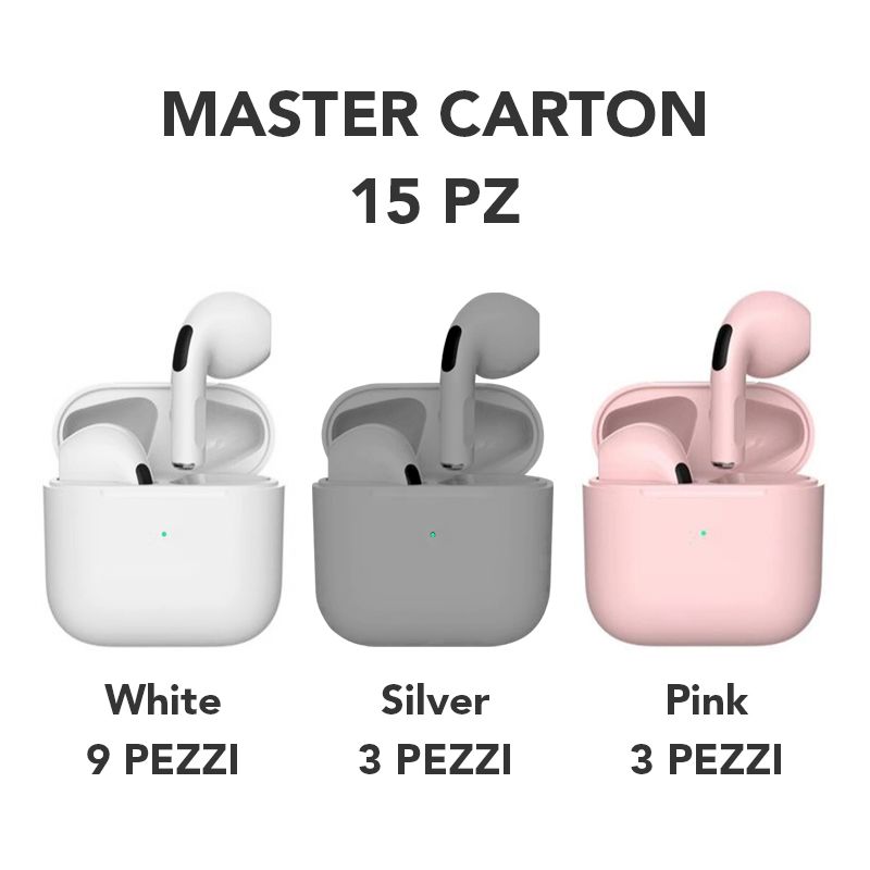 Image of AKAI AIR BUDS ULTRA SLIM - AURICOLARI bluTOOTH - MASTER CARTON 15 PZ (3PZ X PINK - 9PZ X WHITE - 3PZ X SILVER) 074