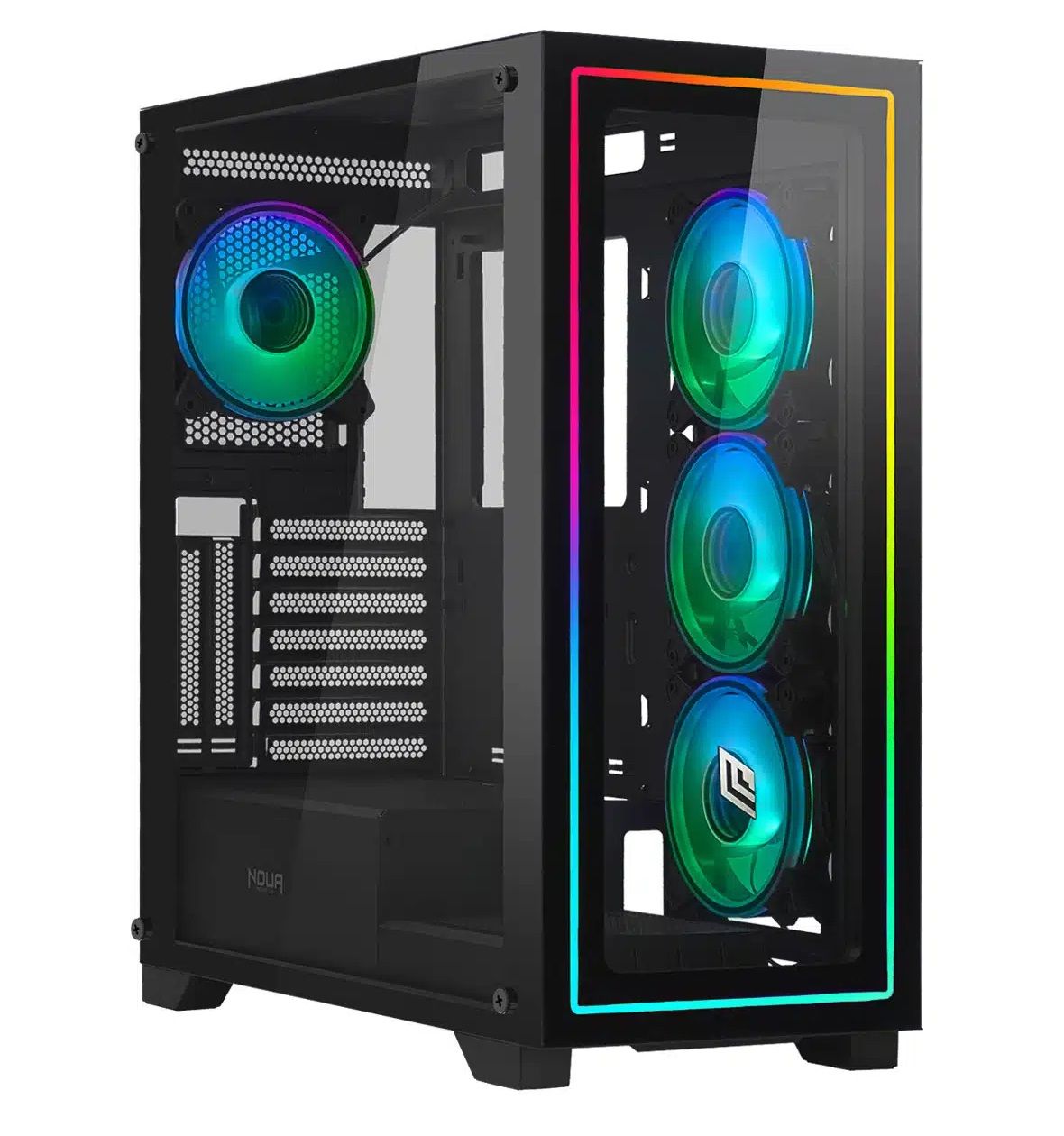 Image of CASE MID-TOWER NO PSU IRON V111 LED 3USB3 VETRO TEMPERATO 1FAN RGB 074