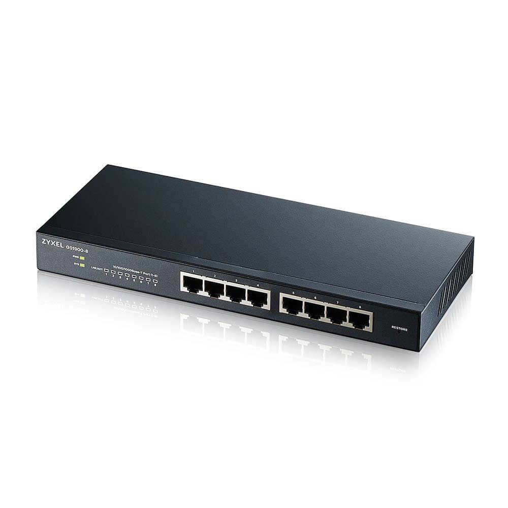 Image of GS-1900-8 - SWITCH WEB MANAGED 8 PORTE GIGABIT 074