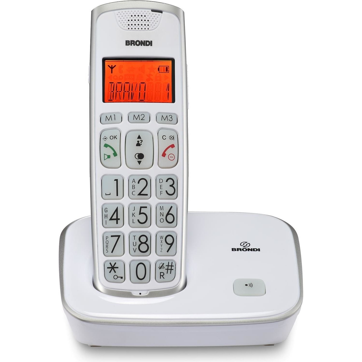 Image of Telefono cordless Brondi Bravo oro 2 bianco bianco 074