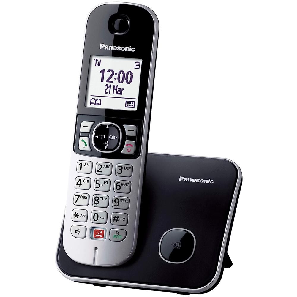 Image of Panasonic KX-TG6851JTB telefono Telefono DECT Identificatore di chiamata Nero, Grigio - (PAN CORDLESS KX-TG6851JTB ITA BLK) 074