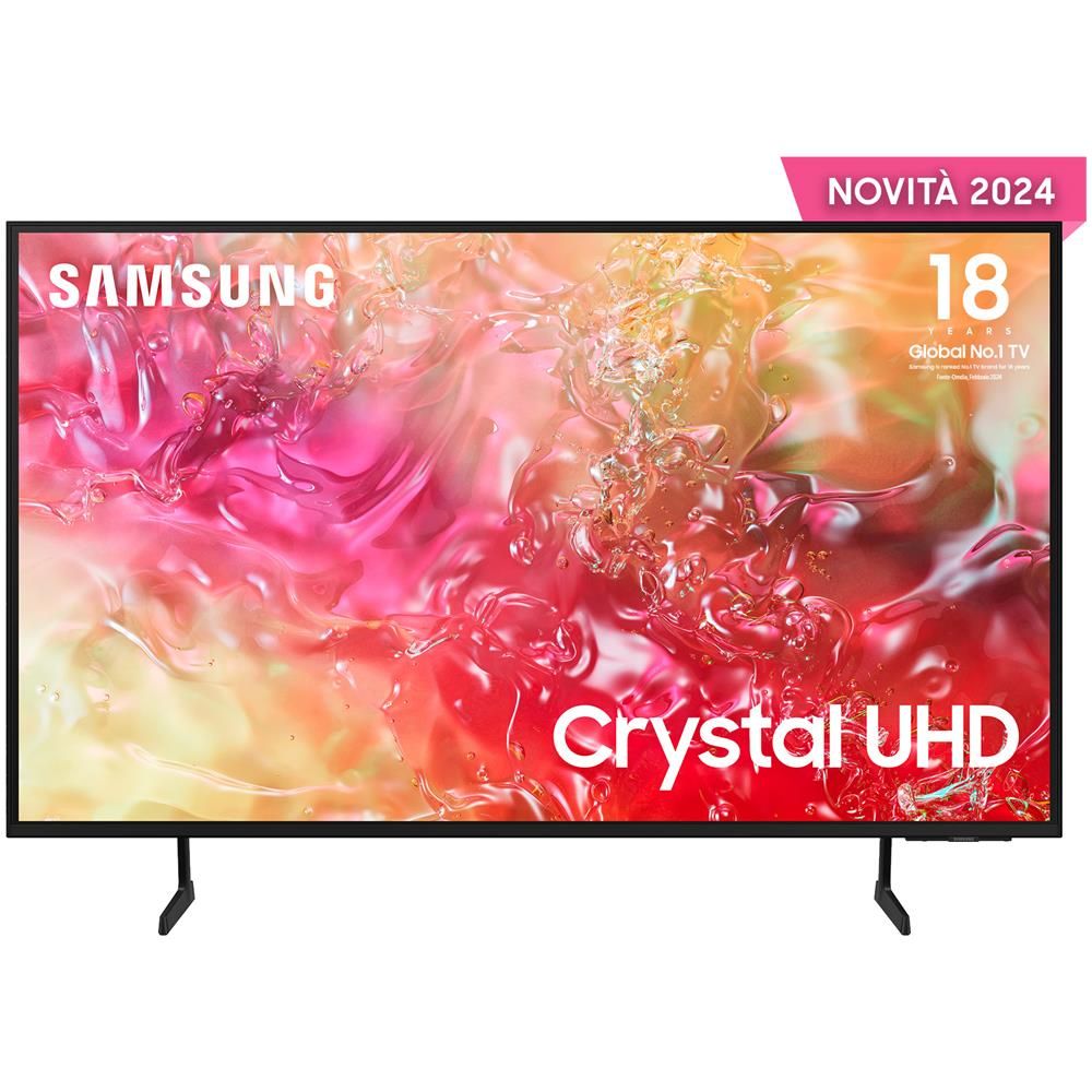 Image of Samsung TV Crystal UHD 4K 55” UE55DU7170UXZT Smart TV Wi-Fi nero 2024, Processore Crystal 4K, 4K Upscaling, Slim Look Design, OTS Lite 074