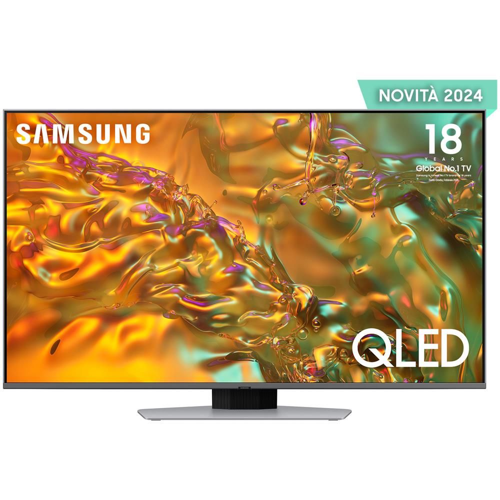 Image of Samsung Q80D TV QLED televisore 4K 50” QE50Q80DATXZT Smart TV Wi-Fi Eclipse argento 2024, Processore NQ4 AI GEN2, 4K AI Upscaling, Simple Chamfer Design, Dolby Atmos 074