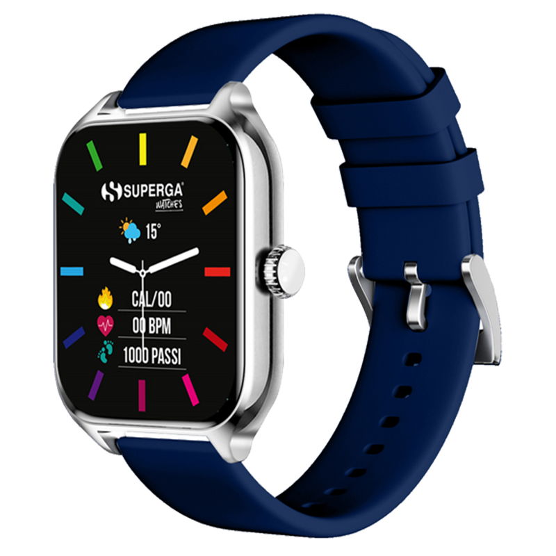 Image of Superga Winner Smartwatch argento e Blu - SWT-STC010 074