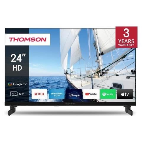 Image of THOMSON Tv Led 24"" 24hg2s14c Smart Google Tv Dvb-t2/s2 Hd Ci+ 3xhdmi 2xusb (anche 12v) Telecomando Retro Illuminato Vesa 074