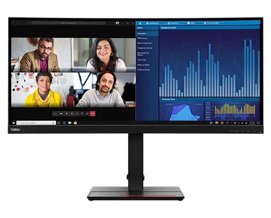 Image of Lenovo ThinkVision P34w-20 LED display 86,7 cm (34.1") 3440 x 1440 Pixel Wide Quad HD Nero 074