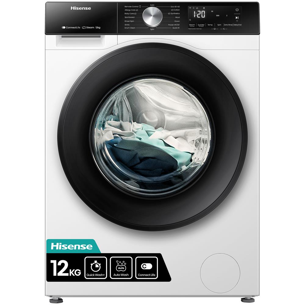 Image of Hisense WF3S1243BW3 lavatrice Caricamento frontale 12 kg 1400 Giri/min Bianco 074